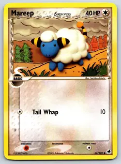 Mareep Delta Species - EX Dragon Frontiers 54/101 Sachiko Adachi Pokemon Card LP - Image 1