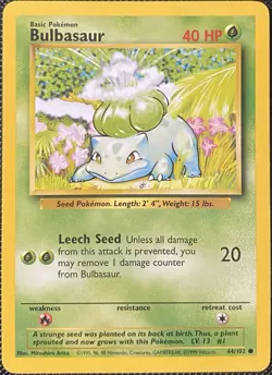 Bulbasaur 044/102 Base Set Regular - Pokemon Card - Image 1