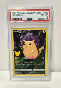 2021 Pokemon Celebrations Lot of 2 PSA 8 NM-MT Cards: Pikachu & Light Toxtricity - Image 2