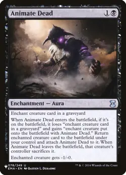 MTG - 3x (3 cards) - Animate Dead - 78 - EMA - The List - NM - Image 1