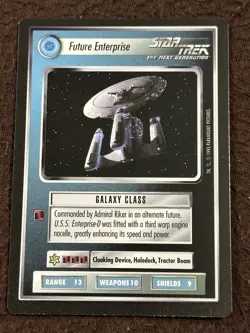 Star Trek CCG Alternate Universe UR Future Enterprise 1995 Deceipher Games Card - Image 1