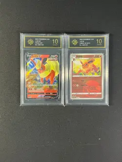 Pokemon 2pcs chinese cards Flareon CS4AC-020 CBB2C-04 04/14 Grade10 - Image 1