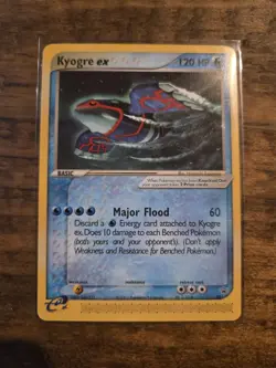Nintendo Kyogre ex 001 Promo Pokemon TCG Card 120 HP EX Basic Regular 2003 - Image 1