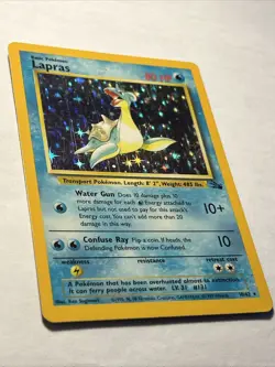1999 Pokemon TCG Fossil Set Lapras #10/62 Holo Rare Card Vintage WOTC LP - Image 5