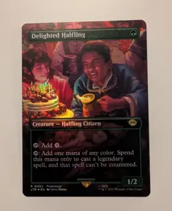 Delighted Halfling | Magic: The Gathering | LOTR | Promo Foil - Image 1
