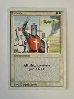 Magic: The Gathering (MTG) - Crusade, Revised Edition, NM Clean - Rare! Banned! - Image 1