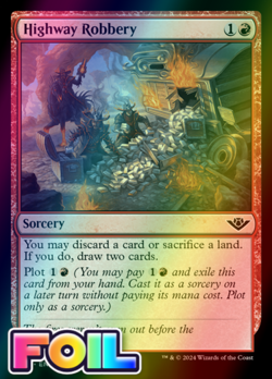 x1 Highway Robbery OTJ MTG 129 FOIL COMMON M/NM 1x - Image 1