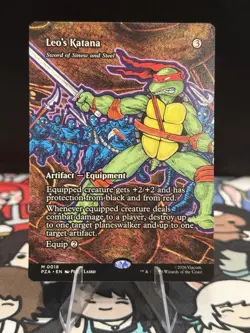 MTG: TMNT - Leo's Katana - Sword of Sinew and Steel (Borderless) Regular M 0018 - Image 1
