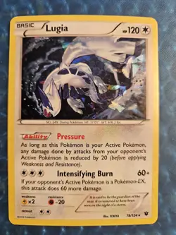 Pokemon TCG Lugia 78/124 Fates Collide Cracked Ice Holo Card NM - Image 1