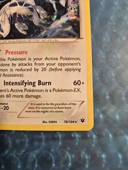Pokemon TCG Lugia 78/124 Fates Collide Cracked Ice Holo Card NM - Image 2