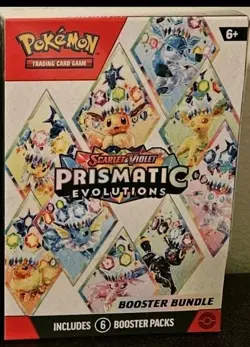 Pokemon TCG Scarlet Violet Prismatic Evolutions Booster Bundle Sealed, 6-Pack - Image 1