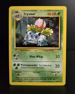 Pokemon TCG - IVYSAUR - 30/102 - UK 4TH PRINT - BASE SET (1999/2000) - LP/NM - Image 1
