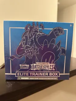 POKEMON TCG SWORD & SHIELD BATTLE STYLES ELITE TRAINER BOX SEALED RIPPED - Image 1