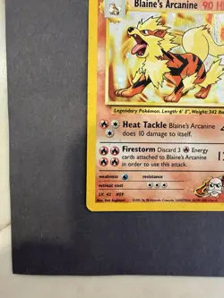 Pokemon Blaine's Arcanine Gym Challenge Holo 11/132 - Image 2
