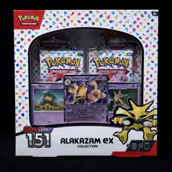 Pokemon 151 Alakazam ex Collection Box Factory Sealed SV151 Booster Packs - Image 1