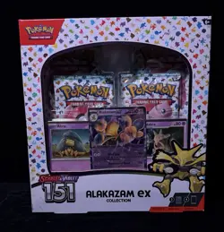 Pokemon 151 Alakazam ex Collection Box Factory Sealed SV151 Booster Packs - Image 2
