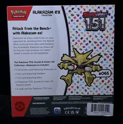 Pokemon 151 Alakazam ex Collection Box Factory Sealed SV151 Booster Packs - Image 3