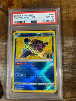 POKEMON 2022 GO RADIANT BLASTOISE #018 PSA 10 Gem Mint RARE - Image 1
