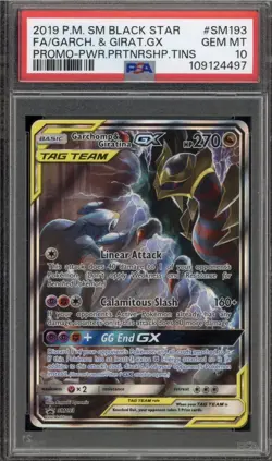 Pokemon Garchomp & Giratina GX Power Partnership Tin Full Art Promo SM193 PSA 10 - Image 1