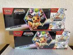 Pokemon Prismatic Evolutions Surprise Box 2-Pack Booster Bundle | *NEW & SEALED* - Image 1