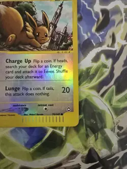 2002 POKEMON Aquapolis Reverse Holo Eevee 75/147 - Image 4