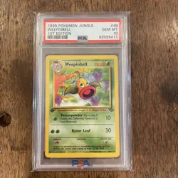1999 POKEMON JUNGLE WEEPINBELL 48 1st EDITION PSA 10 - Image 1