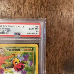 1999 POKEMON JUNGLE WEEPINBELL 48 1st EDITION PSA 10 - Image 4
