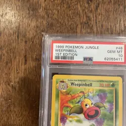 1999 POKEMON JUNGLE WEEPINBELL 48 1st EDITION PSA 10 - Image 5