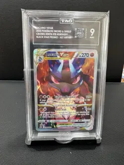 LUCARIO VSTAR 2023 POKEMON CROWN ZENITH #SWSH291 BLACK STAR PROMO - TAG 9 Mint - Image 1