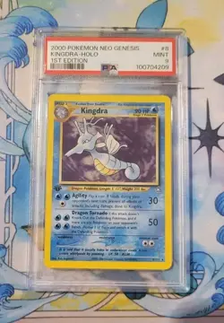 2000 POKEMON NEO GENESIS 1ST ED #8 KINGDRA-HOLO PSA 9 - Image 1