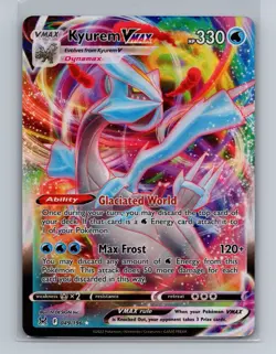 Pokemon Kyurem VMAX 049/196 Lost Origin Ultra Rare Holo 330 HP Glaciated World - Image 1