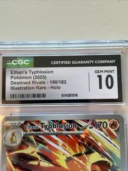 POKEMON 2025 Ethan's Typhlosion 190/182 Destined Rivals Holo -- CGC 10 - Image 2