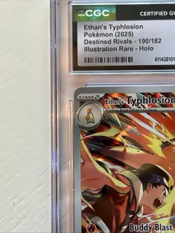 POKEMON 2025 Ethan's Typhlosion 190/182 Destined Rivals Holo -- CGC 10 - Image 4