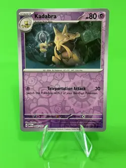⭐⭐⭐Pokemon Kadabra Scarlet & Violet 151 Reverse Holo 064/165 English NM!!!⭐⭐⭐ - Image 1