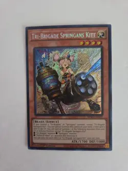 BPRO-EN025 Tri-Brigade Springans Kitt Secret Rare 1st Edition YuGiOh - Image 1