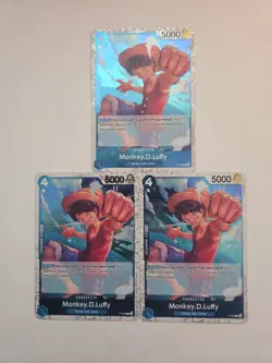 Monkey D Luffy Jolly Roger Foil P-055 Premium Booster The Best One Piece TCG X 3 - Image 1