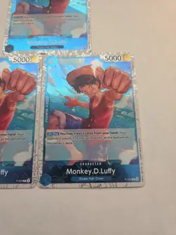 Monkey D Luffy Jolly Roger Foil P-055 Premium Booster The Best One Piece TCG X 3 - Image 3