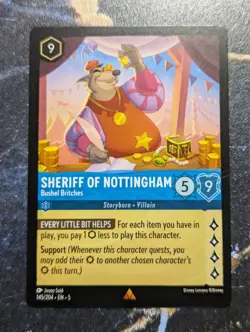 Disney Lorcana TCG Sherriff Of Nottingham Bushel Britches 145/204 Regular Rare - Image 1