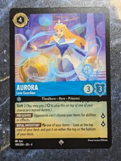 Disney Lorcana TCG Aurora Lore Guradian 140/204 Regular Super Rare - Image 1