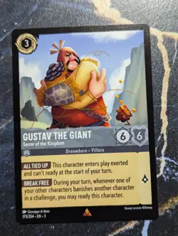Disney Lorcana TCG Gustav The Giant Terror Of The Kingdom 173/204 Regular Rare - Image 1