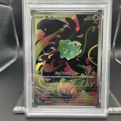 2025 Pokemon Mega Evolutions Bulbasaur #133 Box Topper Stamped EN Graded PSA 9 - Image 3