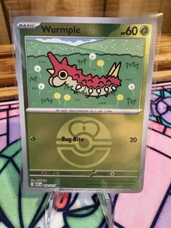 Wurmple 011/217 ASC EN Holo Basic Worm HP 60 Bug Bite 20 Pokemon TCG Card - Image 1
