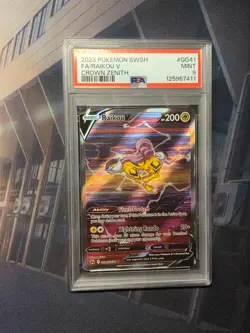 2023 Raikou V GG41/GG70 Pokemon Crown Zenith PSA 9 - Image 1