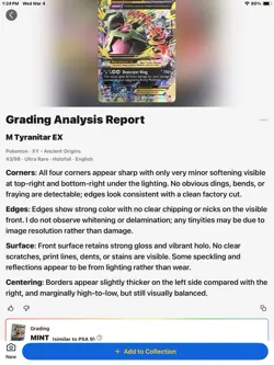 Pokemon TCG M Tyranitar EX Ultra Rare Card Ancient Origins 43/98 - Image 2