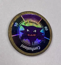 Pokemon 1999 Battling Coin Game Nintendo Hasbro #93 Haunter - Image 1