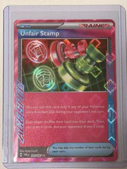 Pokemon Ace Spec Unfair Stamp 165/167 Holo Trainer-Item Sv06 Twilight Masquerade - Image 1