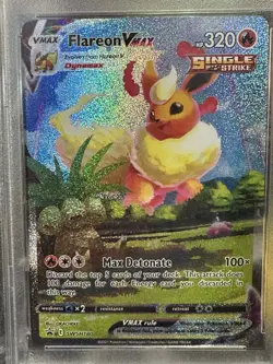 Pokemon 2021 Flareon VMAX SWSH180 Sword & Shield Promo PSA 9 Full Art Holo - Image 2
