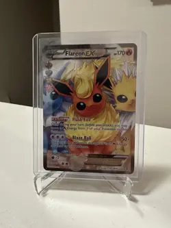 Pokemon Flareon EX Full Art RC28/RC32 Radiant Collection Ultra Rare Holo - Image 1