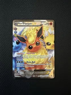 Pokemon Flareon EX Full Art RC28/RC32 Radiant Collection Ultra Rare Holo - Image 2
