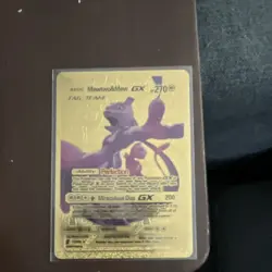 Pokemon Mewtwo & Mew GX Gold Metal Ultra Rare TAG TEAM Sm-Unified Minds 270 - Image 3
